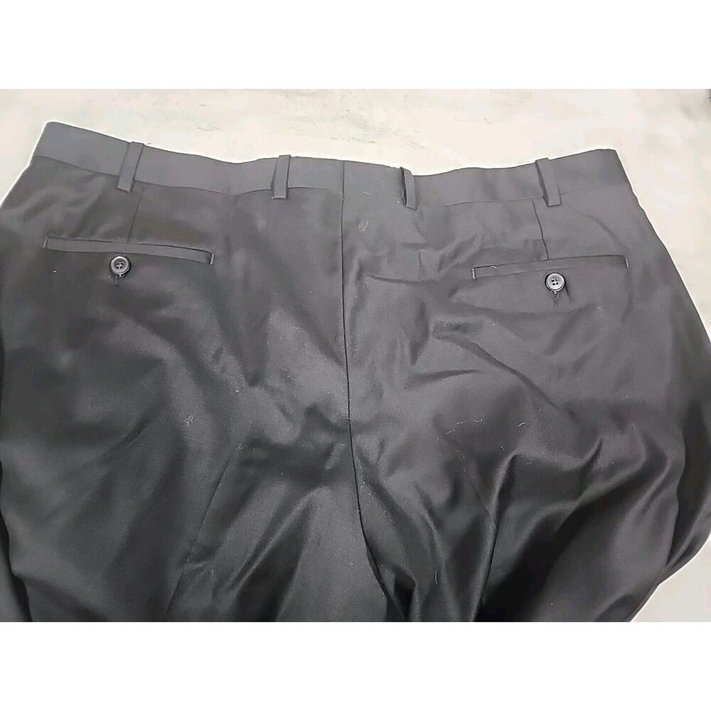 Peter Millar Solid Black Flat Front Suit Pants Si… - image 6